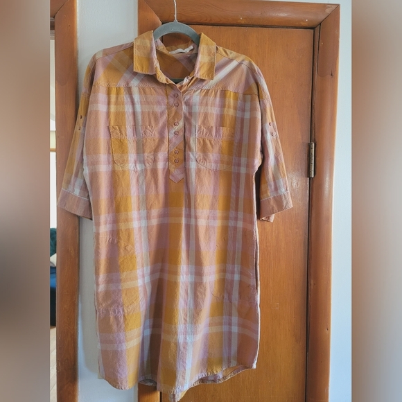 Prana Deryn Collar Plaid Dress, Size Medium - Picture 11 of 15